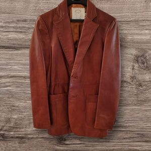 Vintage Georgetown Leather Sports Coat Blazer‎ Jacket 40R